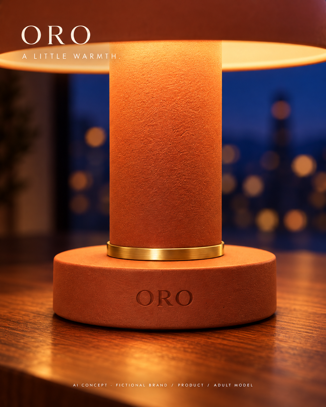 03 · 가까이에서 만나는 질감 — 세라믹 표면과 황동 링, ORO 각인의 질감을 가까이 담았습니다.